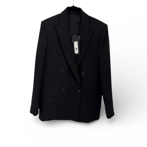 Nili Lotan Jackets & Blazers - Nili Lotan Women’s Boxy Pimpton Blazer Black Size O Oversized XS